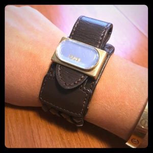 - Fendi Braided Leather Cuff - Adjustable